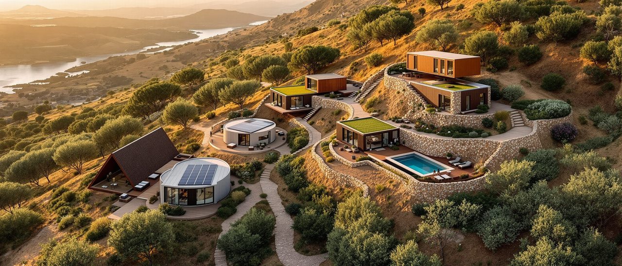 Urbanización de tipologías mixtas en terraza — estudio