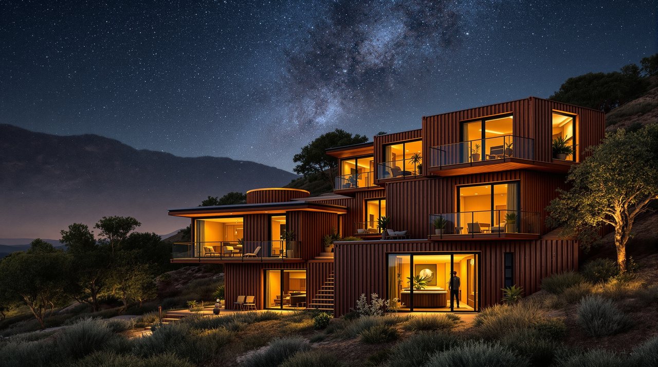 Render de concepto: Container building